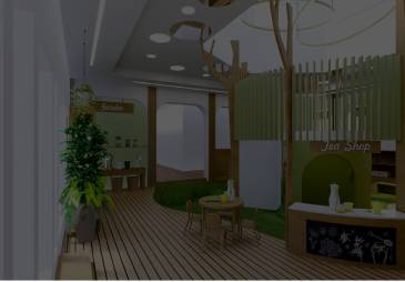 A 3d rendering of a children’s play area.